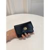 Women's Leather Short Classic Retro Fashion Twist Lock Short Coin Purse, Multi-Function Wallet, Minimalist Clutch For Women Wallet Mini Urse