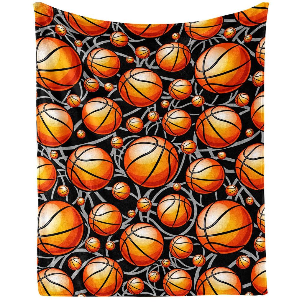 Basketball-themed graffiti Printed Blanket for Sofa Bed Travel Camping Living Room Office Conditioning Blanket