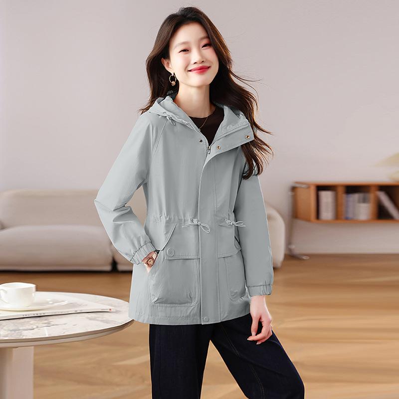 Trench Coat Women's Spring and Autumn New Loose Casual Versatile Medium and Long Explosion Waist Popular Top Trench Coat