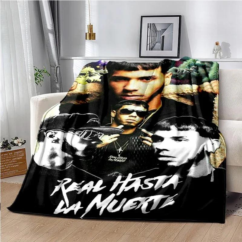 Anuel AA Rapper Hip Hop Singer Blanket Sofa Office Hiking Picnic Super Soft Quilt Fashion Flannel Throws Blanket birthday Gift