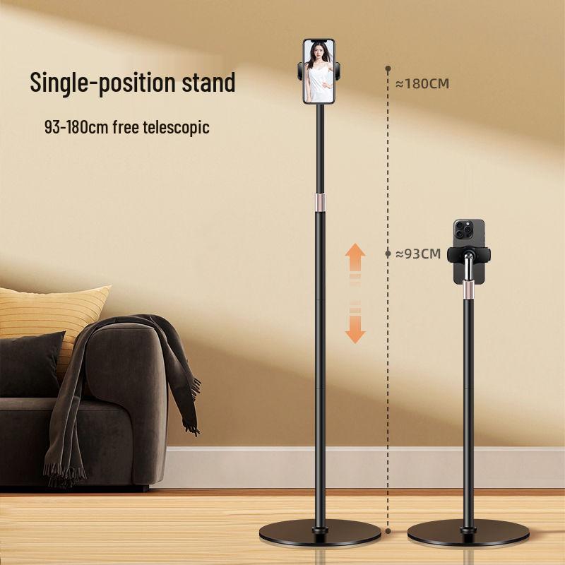 

Floor-Standing Mobile Phone Holder & Selfie Stick for Live Streaming and Outdoor Photography