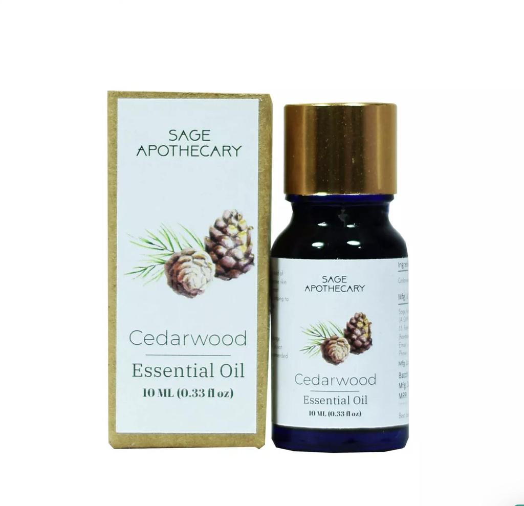 Essential Oil of Cedar Wood (10 Ml), Cedarwood Essential Oil, Sage Apothecary