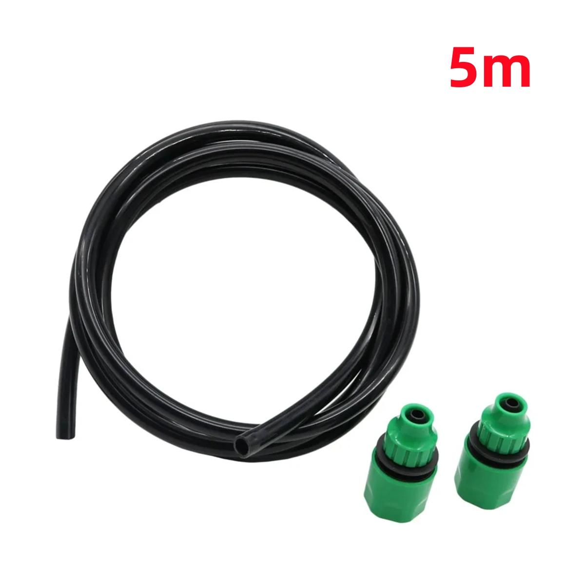 

Garden Irrigation Black Hose Gardening Watering Hose 8/11 mm Flexible Water Pipe 5m/10m/20m 3/8 Pipe with Quick Connector 1 Set