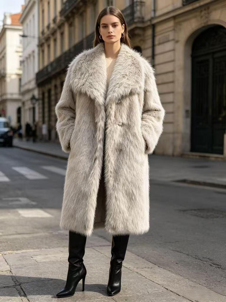 Women's Fox Fur Jacket for Daily Wear