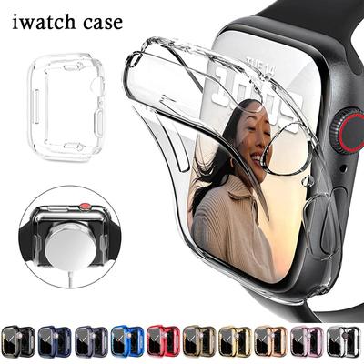 Screen Protector for Apple Watch Case 49mm 45mm 41mm 44MM 40MM 42mm 38MM Full TPU Bumper Cover Accessories Iwatch Series 9 8 7 SE 6 3