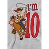 Toy Story Childrens/Kids IÂ´m 10 Woody Heather Birthday Pullover Hoodie