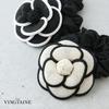 VINGTAINE Camellia Monochrome Elegant and Cute for and Kindergarten Entrance Ceremonies Scrunchie, Mesh, Adults, Weddings, After-Parties, Graduations,