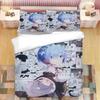 3D Japanese Anime Kawaii  Ram Rem 3D Printed Bedding Set Duvet Covers Pillowcases Comforter Bedding Set Bedclothes Duvet Cover