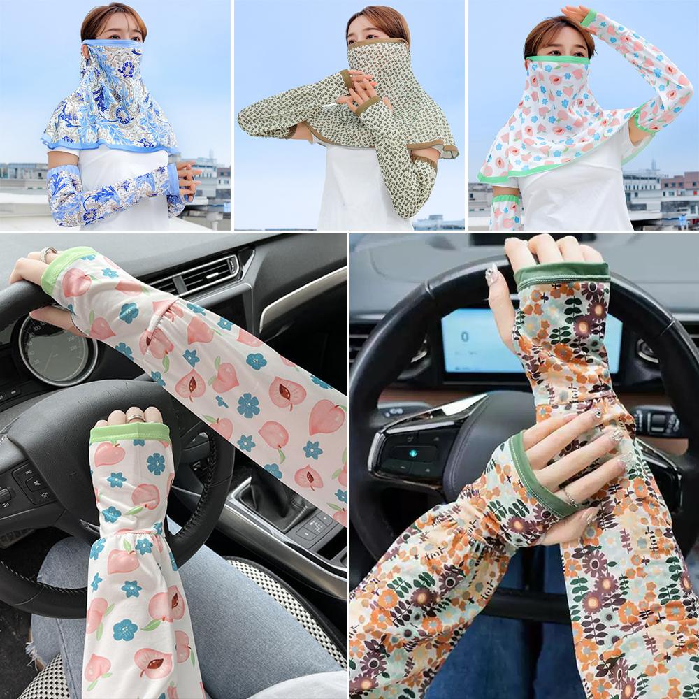 

Full Face Anti-UV Neck Scarf Ice Silk Sunshade Face Mask Fashion Neck Gaiter Summer Outdoor Style 4