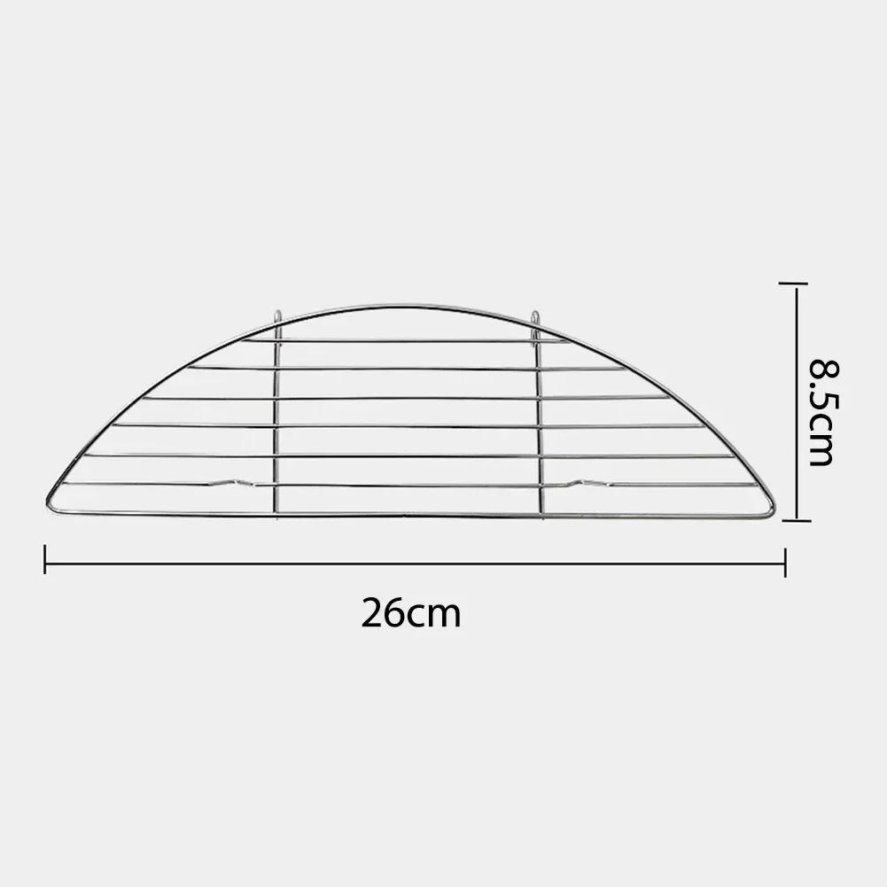 Stainless Steel Grill Pan Baking Net Rack Barbecue Frying Pan Roast Meat Draining Oil Anti-baking Scorching Grill for Camping