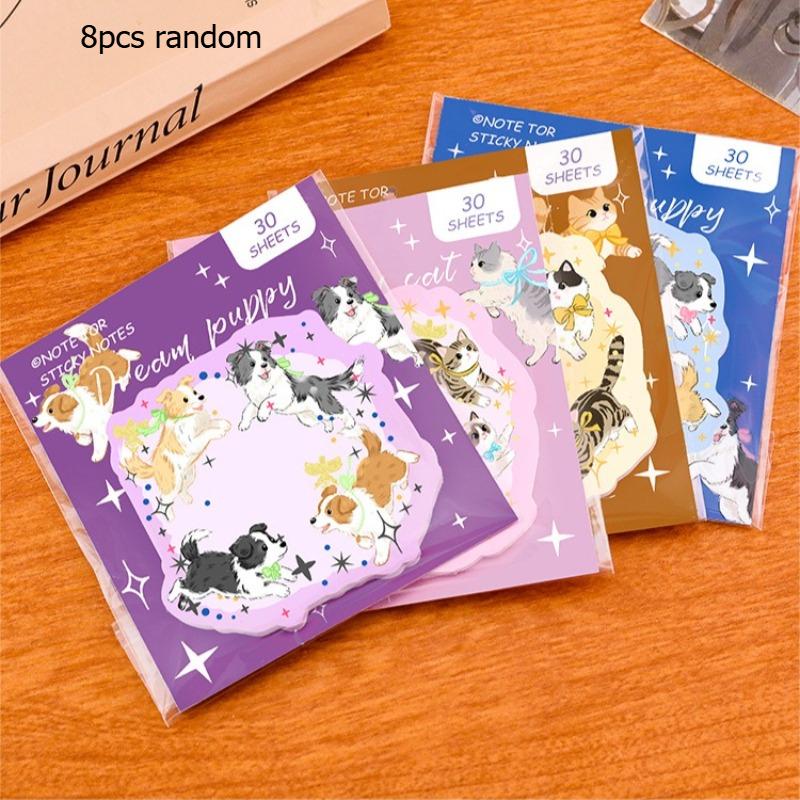 Gift Cartoon Cats and Dogs Animal Notes for Students Cute and Sticky Kawai Stationery Lovely Stickers Office School Supplies