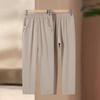 Mom's Lightweight High-Waisted Pants for Middle-Aged & Elderly Women - Elastic Waist, Straight Leg, Casual Fit
