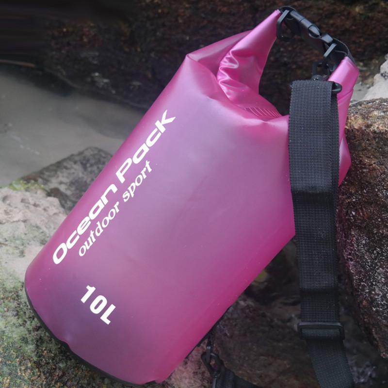 2l Pvc Translucent Waterproof Dry Bag Sack For Canoe Floating Boating Camping