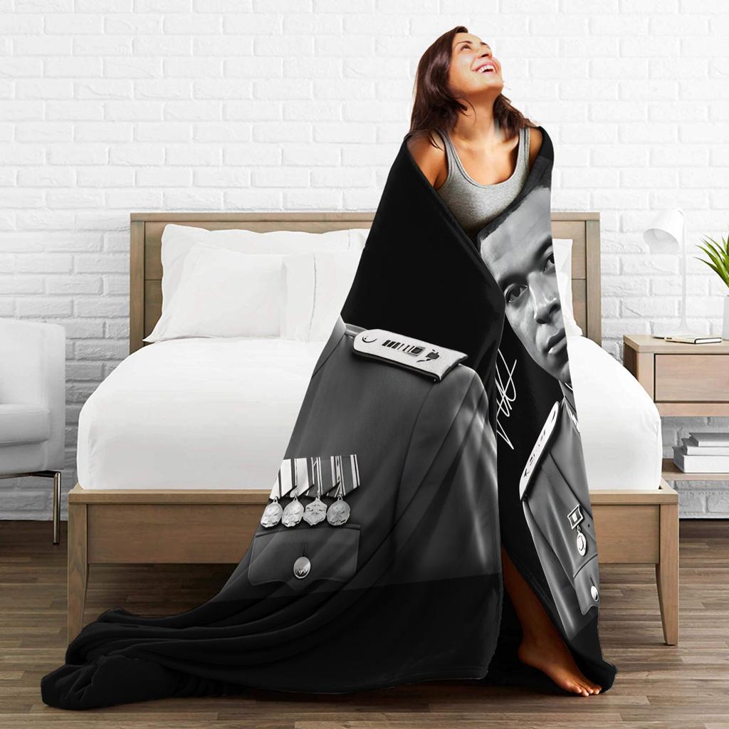 M-Mbappes Meme Soccer Blanket Cover Fleece Super Soft Throw Blanket for Bedroom Sofa Bed Rug
