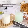 Heat-Resistant Glass Milk Cup with Straw and Handle