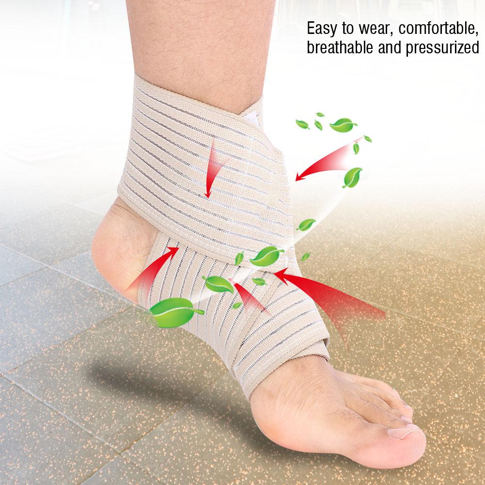 Adjustable Ankle Support Pad Protection Elastic Brace Guard Support for Gym Fitness Skin Color