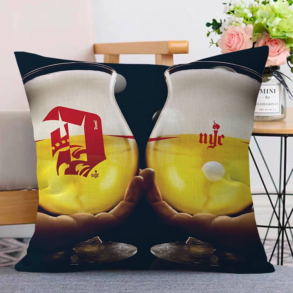 Duvel Beer Pillow Cushion Cover Pillowcase Living Room Sofa Home Decor