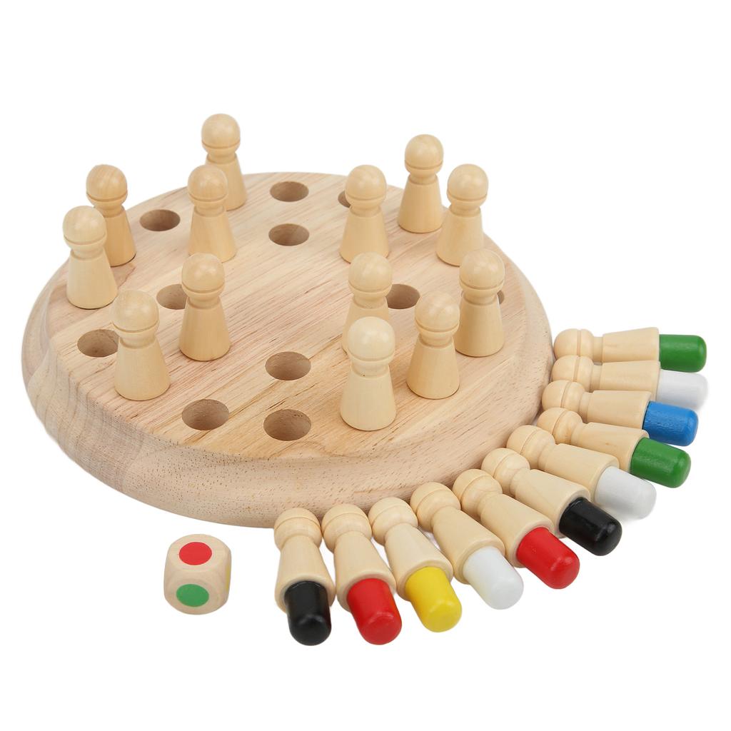 Memory Matchstick Chess Wooden Educational Intelligent Memory Chess Board Game for Kids Family