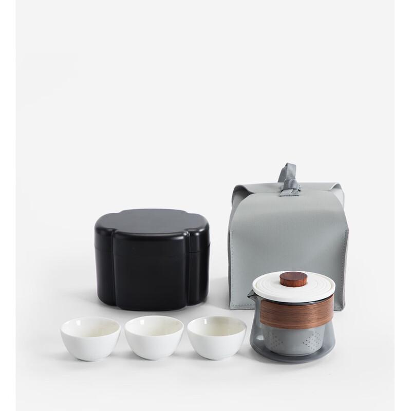 Nanshan Mr. Portable Ceramic Travel Tea Set Plain Shadow Quick Cup