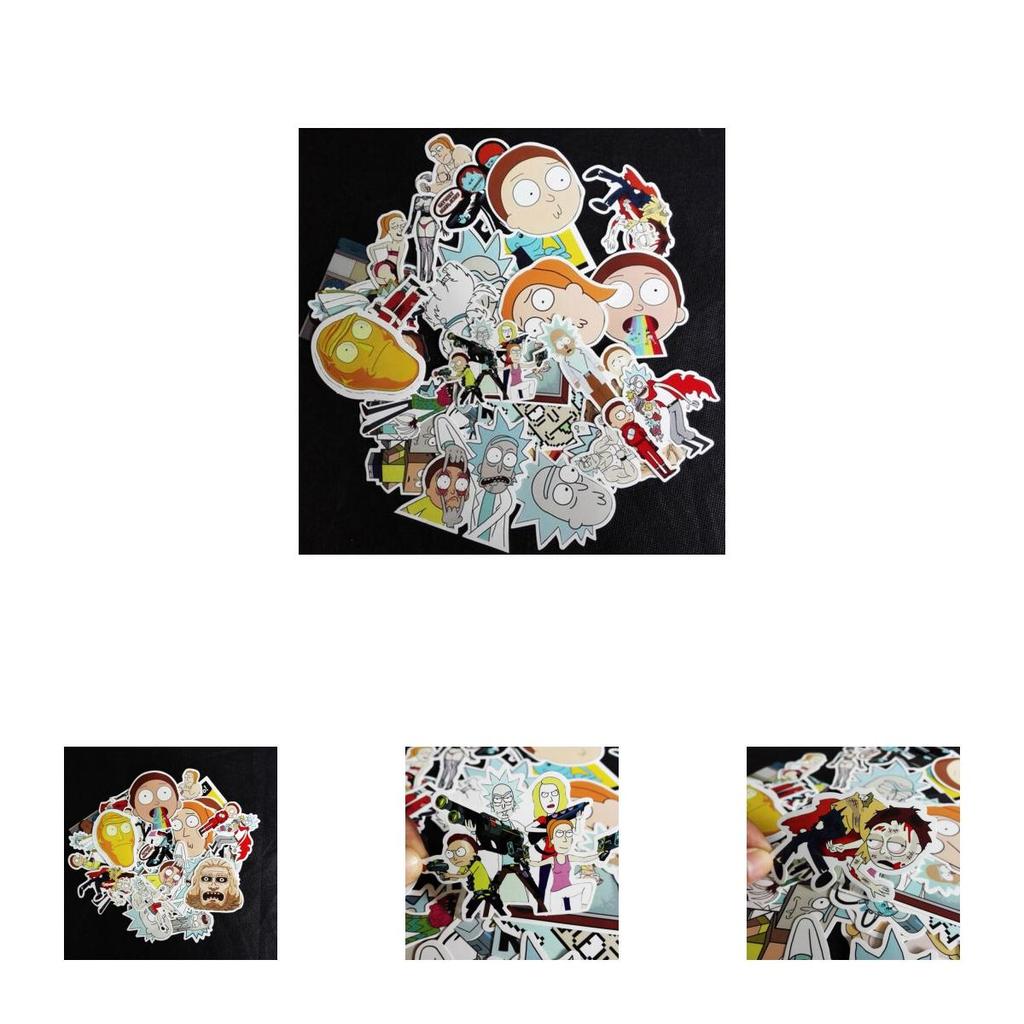 Premium 35pcs Rick And Morty Car Sticker Decal Style Character Decoration Paper Hot