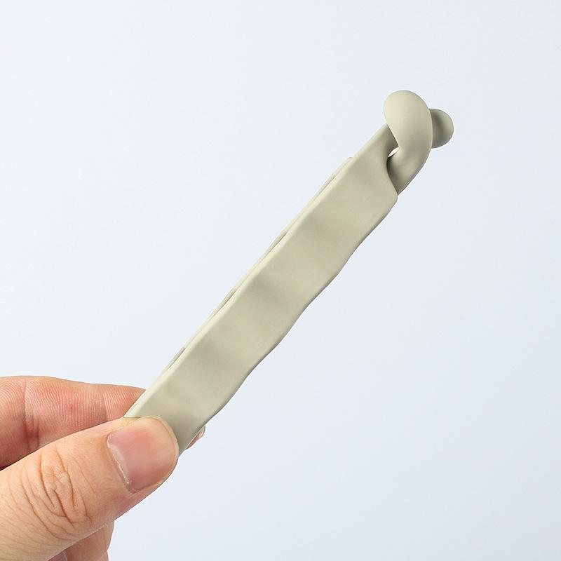 Frosted Ponytail Clip Jelly Color Hair Clip Women Acrylic Wave Banana Clip Hairpin Ponytail Twist Clip Style Headwear