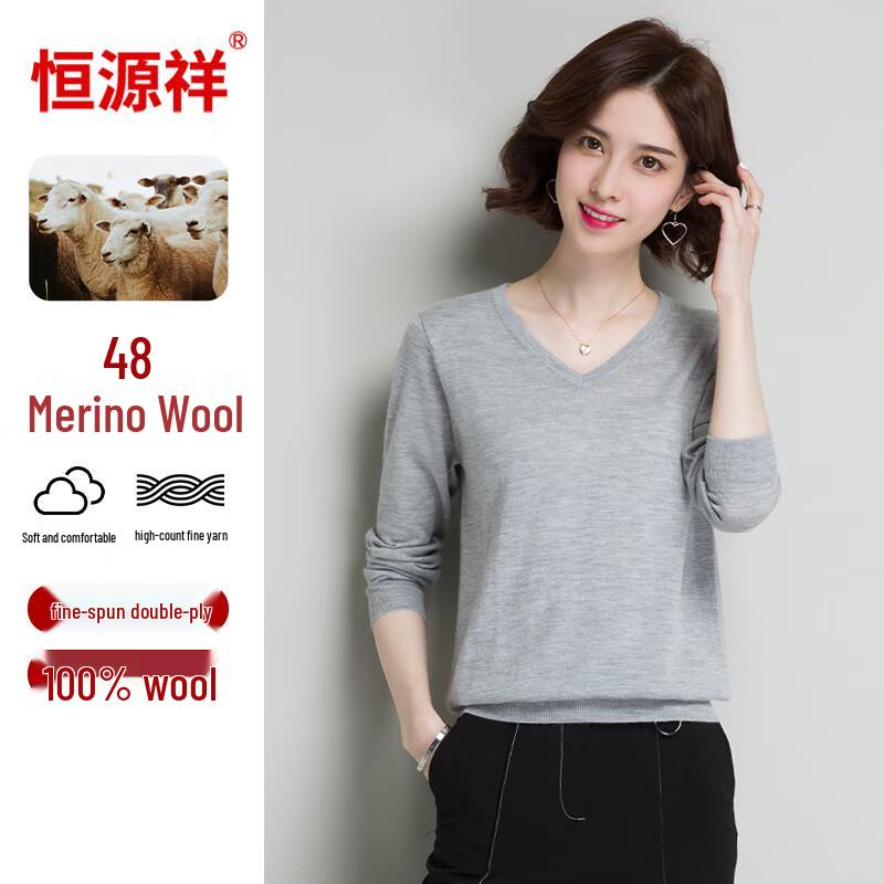 Hengyuanxiang Women's Worsted Wool Pullover Sweater