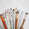 6/8/10Pcs Cartoon Animal Erasable Pens Cute Writing Pens Journaling Office Supplies Gift Set