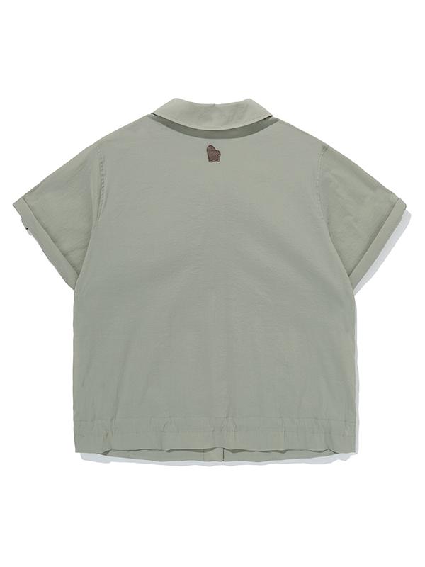 BBC EARTH W String Short Sleeve Shirt_Olive