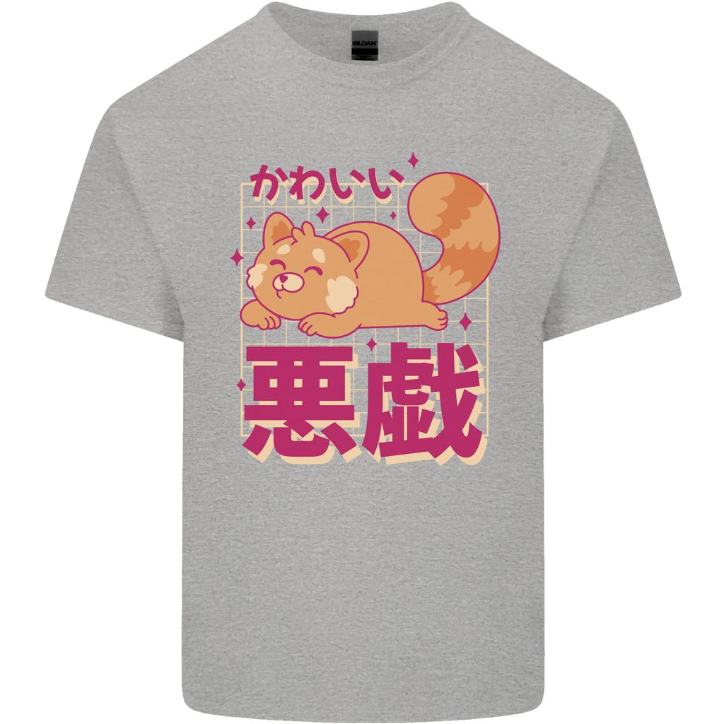 Kawaii Red Panda Japanese Cute Unisexs Light Cotton TShirt