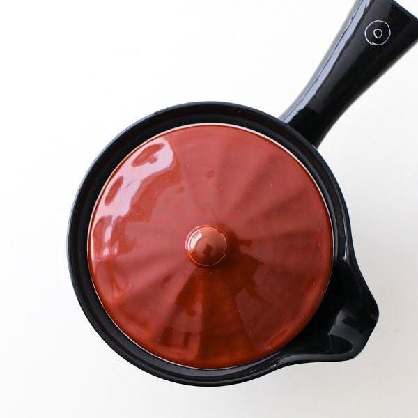 Teapot stylish Arita ware made Japan easy wash Japanese modern style cute ceramics dishwasher safe microwave use vermilion red black pottery 300ml tea