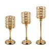 YY.Home Crystal Candle Holder Table Centerpiece Gold Wedding Party Candlestick Home Tabletop Stand Gift Decoration