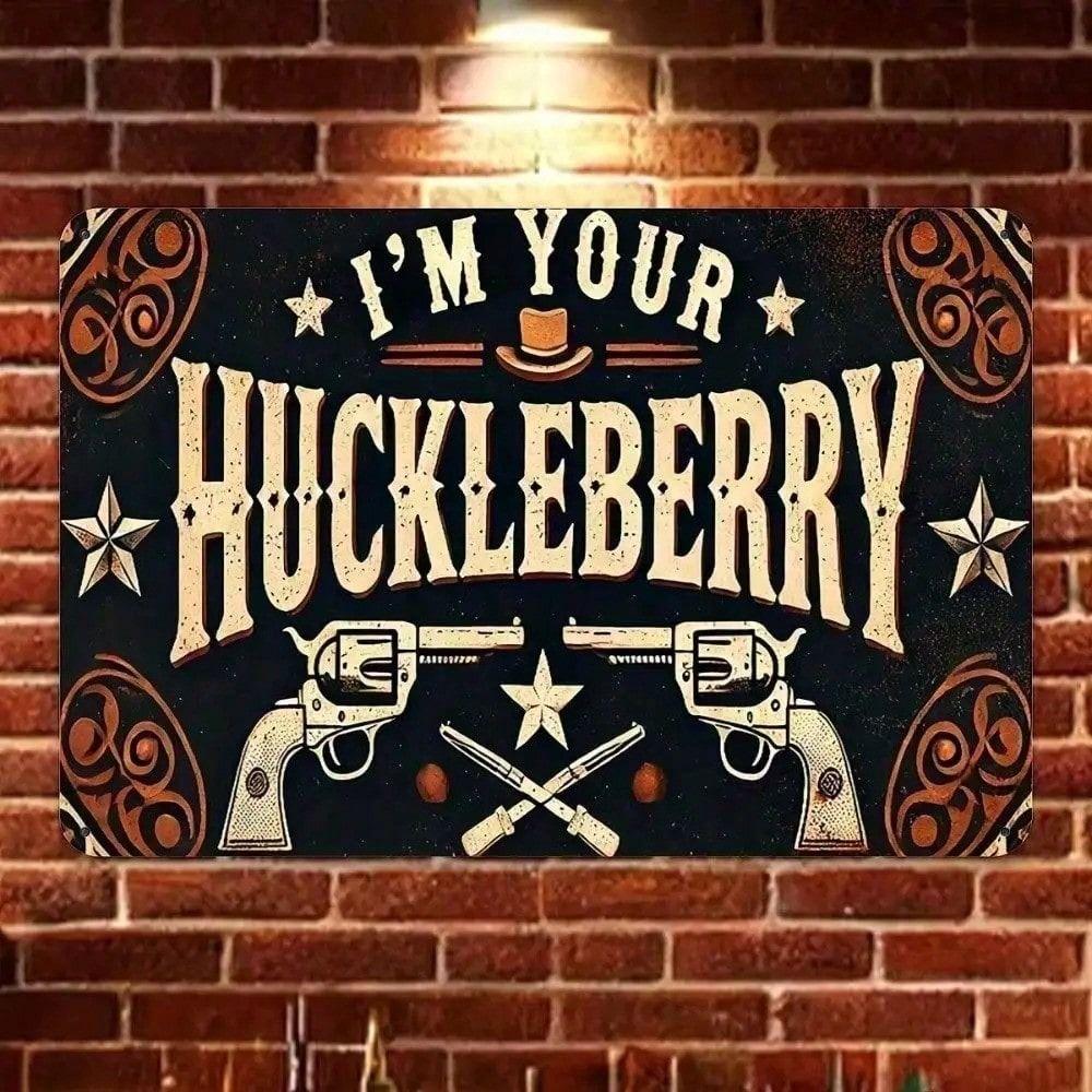 Vintage Huckleberry Metal Wall Art Poster 20x30cm Bar Decor