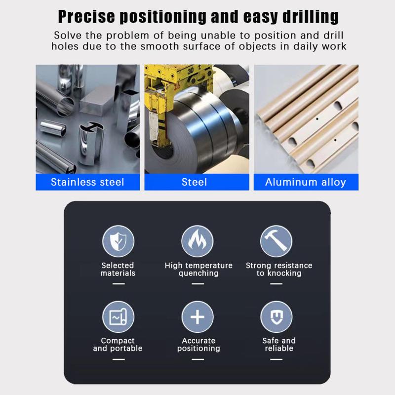 Hartmetall Körner Körner mit rutschfestem Griff Konischer Körnerspitze Körnerführung Metallbohrpunkt Körner Schlosser Meißel Körner