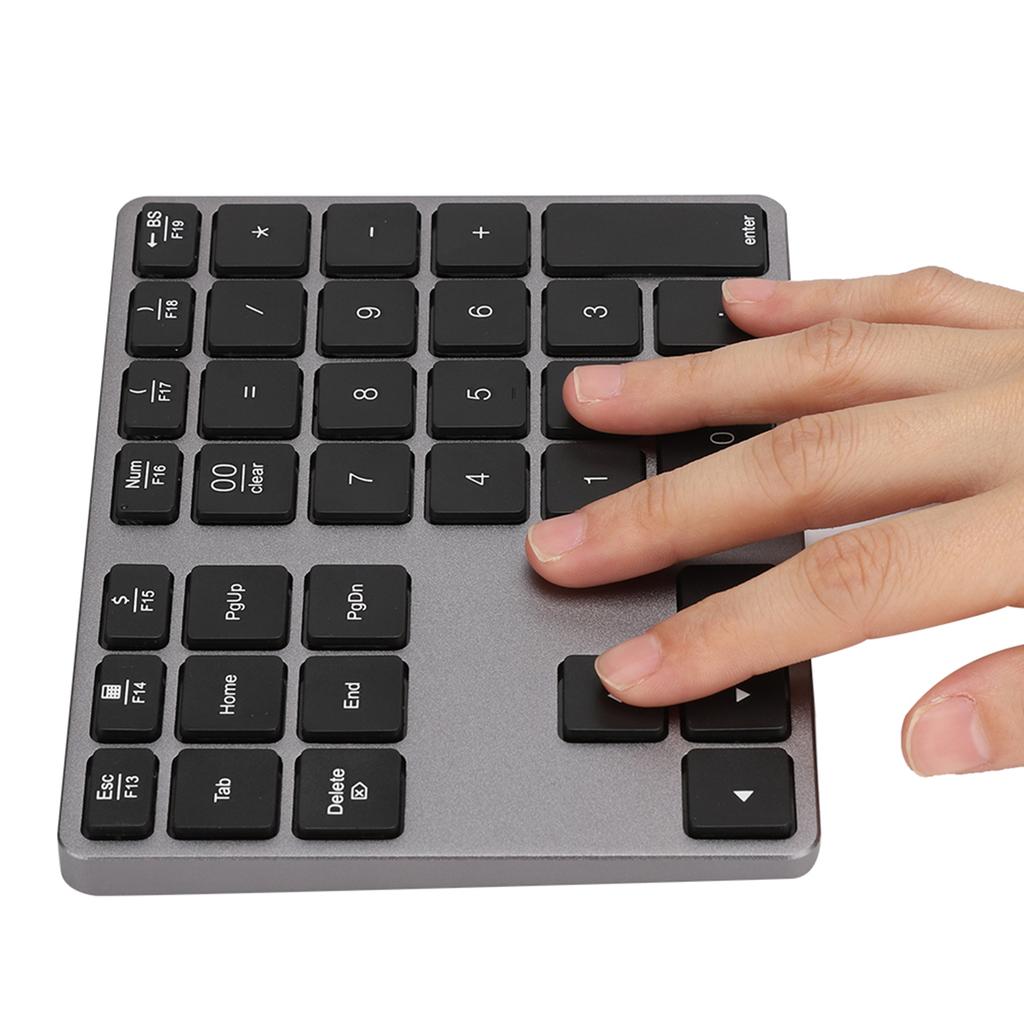 308 35 Keys Numeric Keypad Rechargeable Wireless Thin Keyboard Compatible with 5.0(Black )