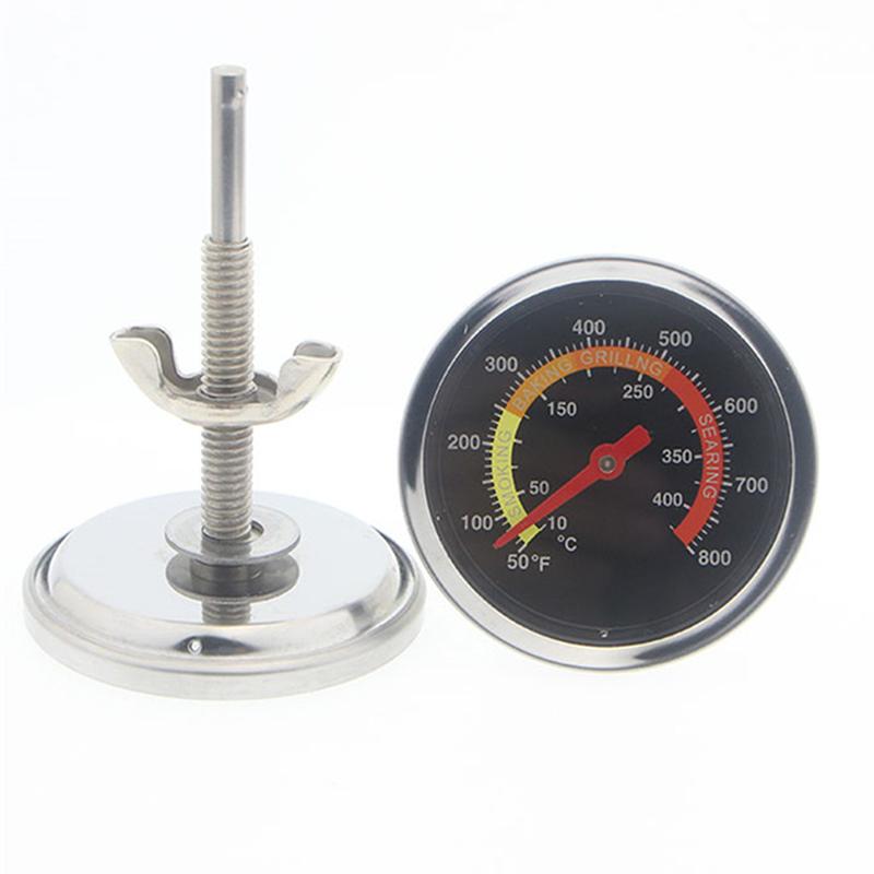 

Stainless Steel Barbecue Bbq Smoker Grill Thermometer Temperature Gauge 10-400℃ One size