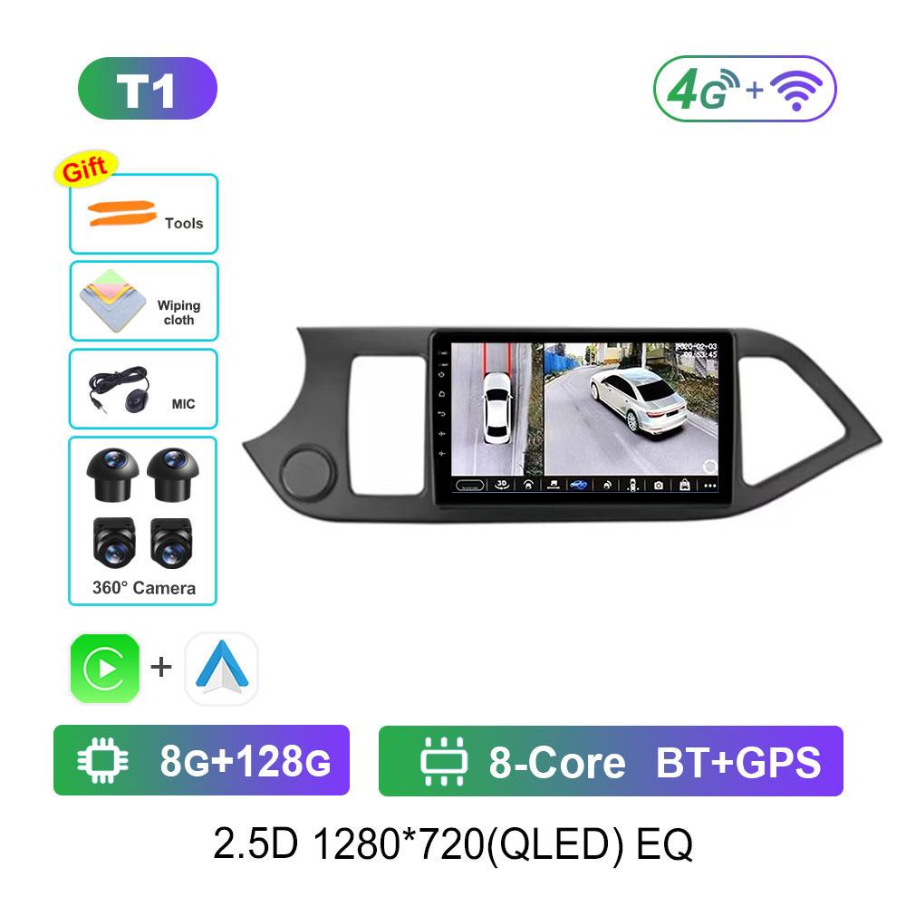 Car Video Multimedia player DSP Stereo for KIA PICANTO Morning 2011 - 2017 Android System GPS Navi WiFi IPS Screen 4G Bluetooth