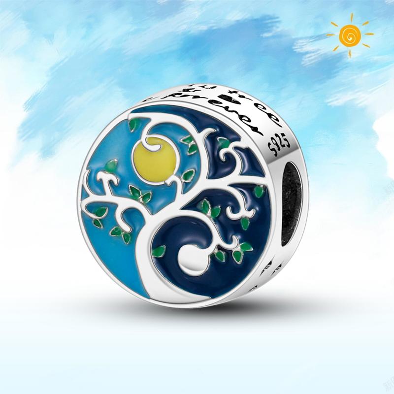 copper Authentic Charm Bead Charms Blue Sea Butterfly Whale CZ Charm Bead Charms Bead Charms Compatible With Authentic Accessories Bracelets Do It You