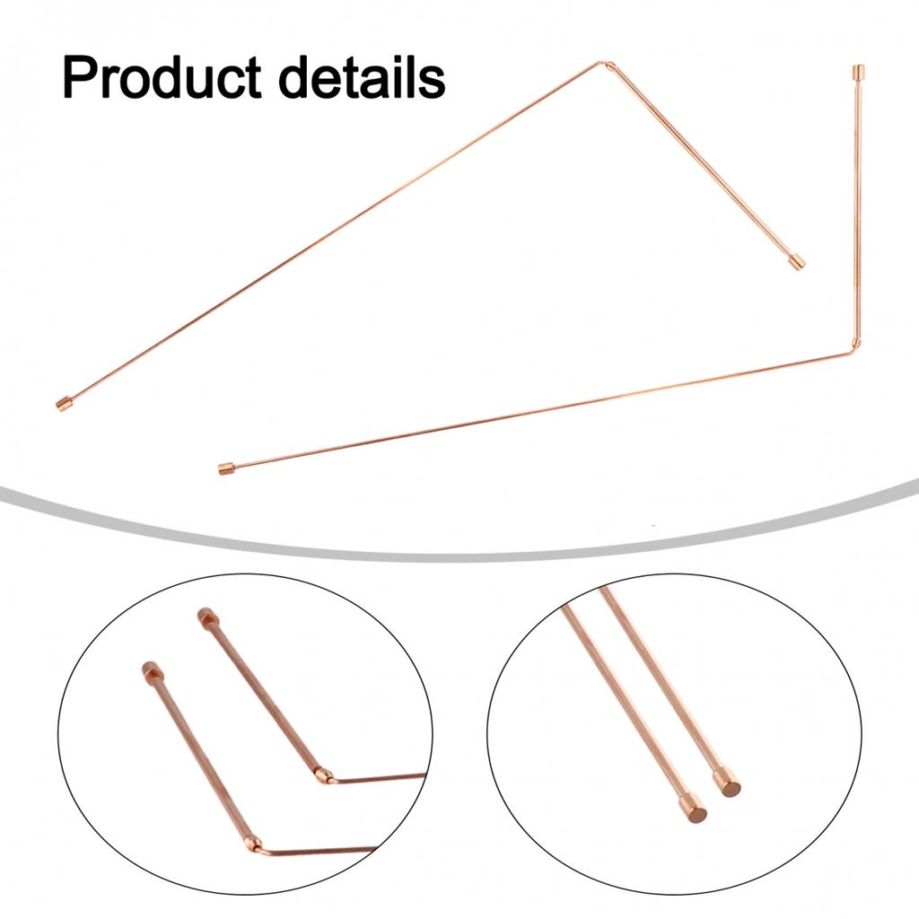 Set of 2 Copper Probes for Treasure and Water Exploration 99 9% Copper