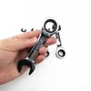 Short handle adjustable head ratchet wrench mini fast ratchet wrench labor-saving auto repair hardware dual-purpose wrench tool