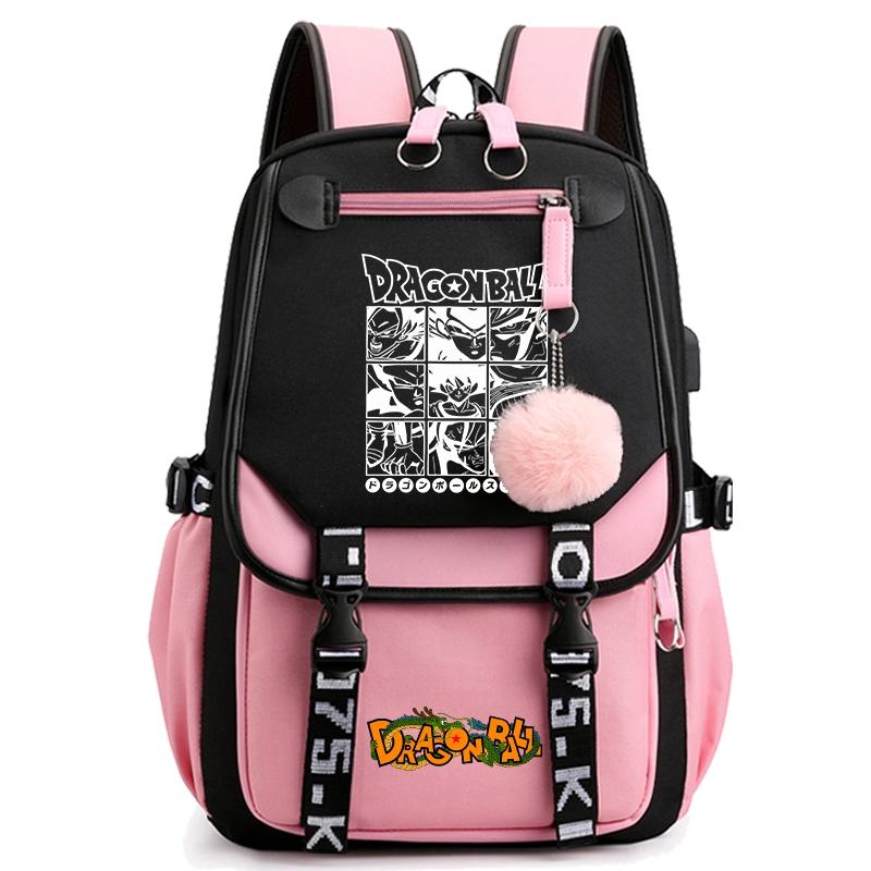 Anime Dragon Ball Backpack for Women Canvas Laptop Bag Back To Schoolbag for Teenager Girl Schoolbag Women Travel Bag Mochila