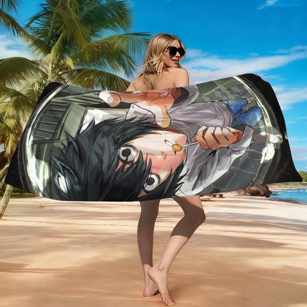 VIKAMA Death Note Beach Towel Quick-drying Super Absorbent Suitable for Beach Vacation Pool Summer Funny Gift for Friends