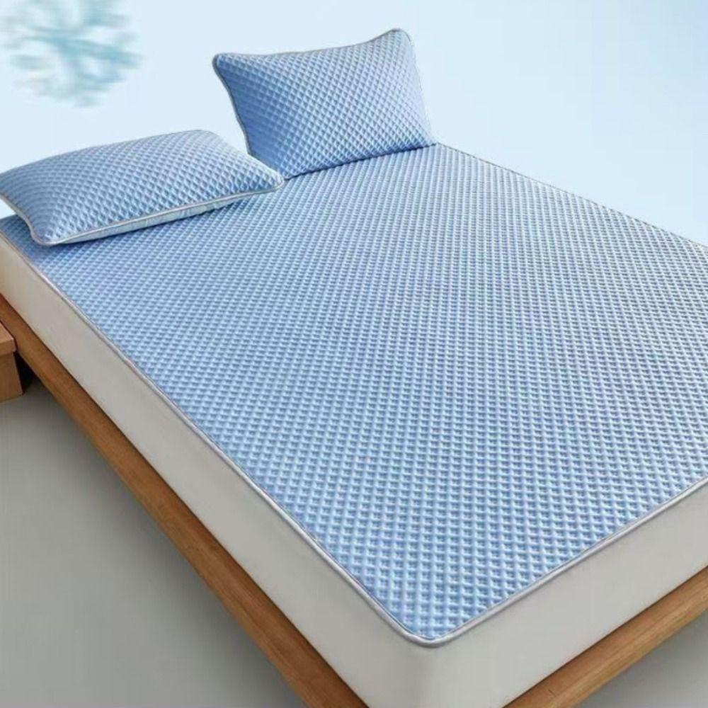 Hautfreundliche Eis-Seide Bettmatte Atmungsaktive Kühlende Matratzenauflage Sommer Kühlende Matratze Schlafzimmer
