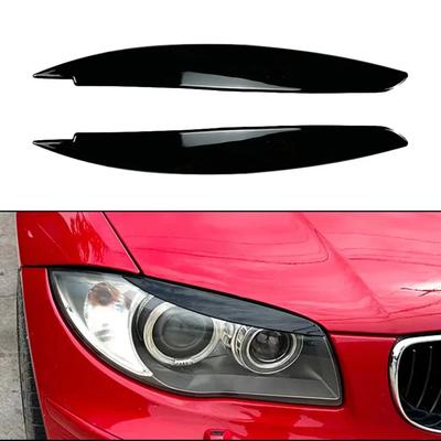 Headlight Evil Eyebrows Eyelids For BMW 1 Series E81 E82 E87 E88 118d 120i 120d 123d 130i M1 2004-2014 Headlight Eyebrow Trims