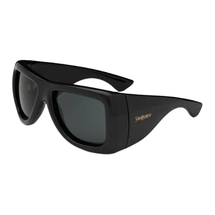 

Saint Laurent Oversized Design Injection Molded Irregular Shape Sunglasses Unisex sunglasses Black 862886Y99581000 F,Black