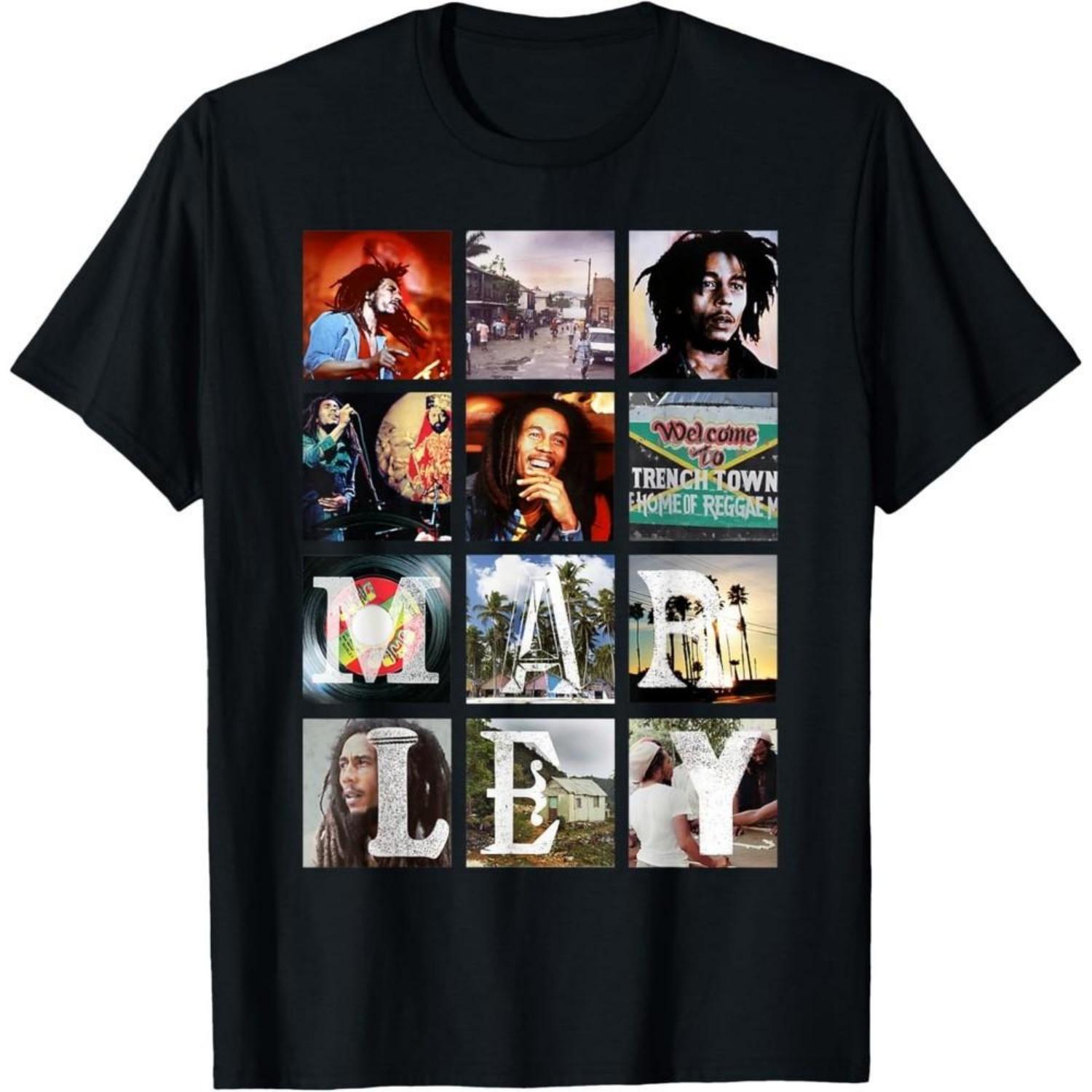 Bob Marley Block Images T-Shirt Unisex T-Shirt S чёрный