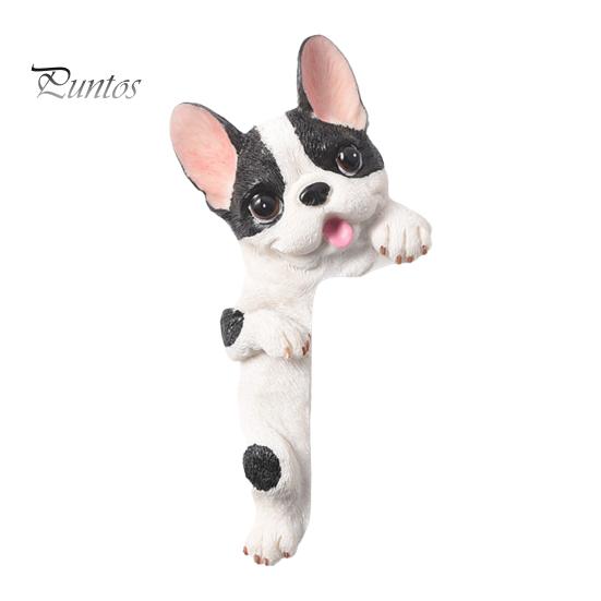 Decorative Wall Plate Sticker 3D French Bulldog Resin Light Switch Cover, Cute Cartoon Dog Socket Creative Ornament Decor, Self-Adhesive Animal