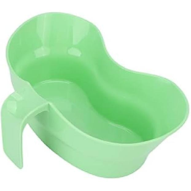 KUIDAMOS Vomit Basin Cup, Inward Curved Kidney Shaped Bowl Large Diameter Unbreakable for Bed 21 X 16 X 8 Cm