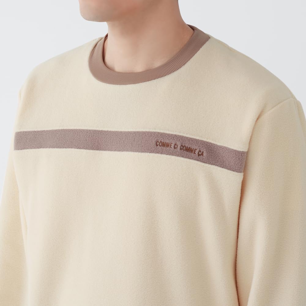 Gunze CI Comme CA Gray Fleece Long Sleeve and Pants Men's Loungewear,