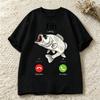 Funny Fish Calling T Shirt Bass Fish Incoming Call Graphic Tee Casual Short Sleeve Gift For Fisherunisex Angler Dad Fishing Hobby