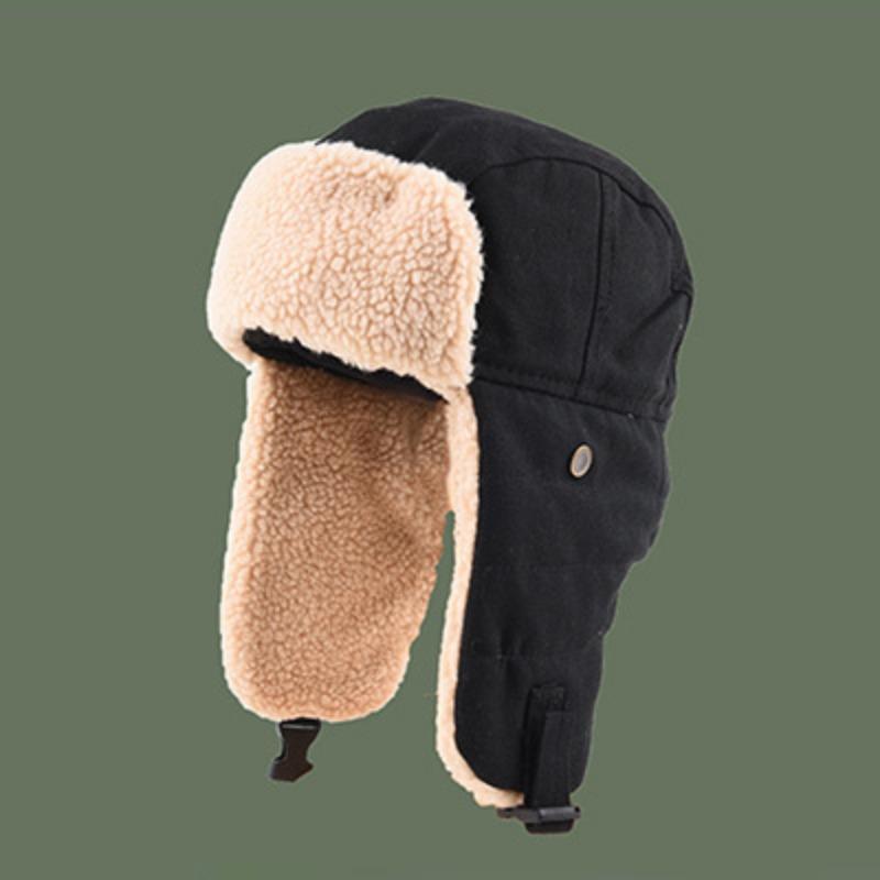 Thunderbolt Hat Men and Women Winter Padded Thickened Ear Protection Cap Cycling Outdoor Ski Ins Warm Cold Cotton Cap